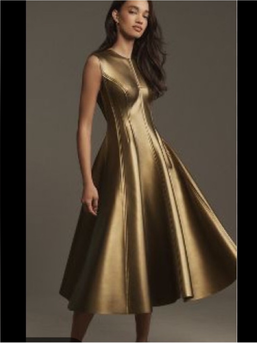 NWT Norma Kamali faux leather Grace dress